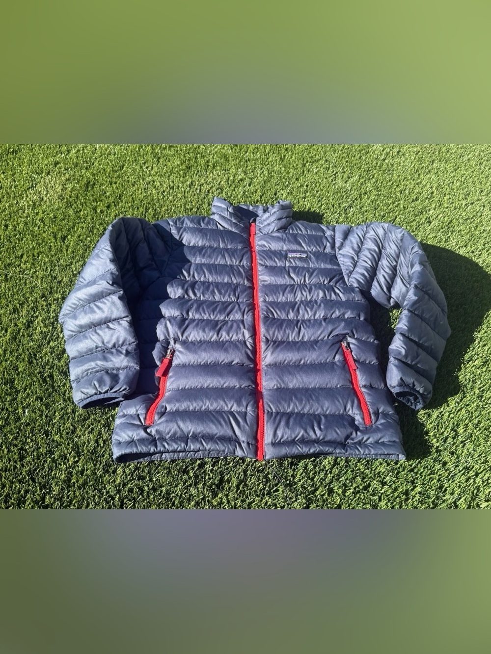 Patagonia Kids' Down Sweater Jacket Size 12 Large Puff Full Zip Winter Boys